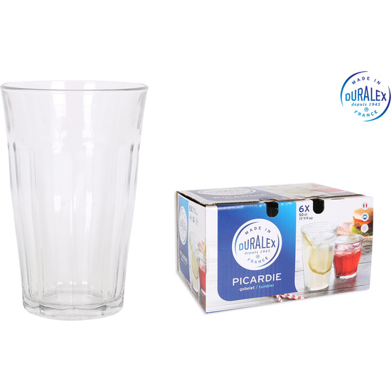 SET 6 VASOS TRANSPARENTE 50CL PICARDIE image 0