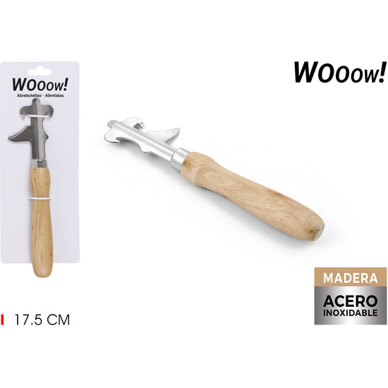 ABREBOTELLAS - ABRELATAS M/MADERA WOOOW image 0