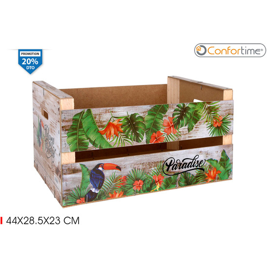 CAJA WOOD BRILLO 44X28.5X23 PARADISE CONFORTIME image 0