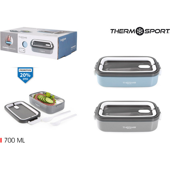 FIAMBRERA PLASTICOACERO RECT.700ML THERMO image 0