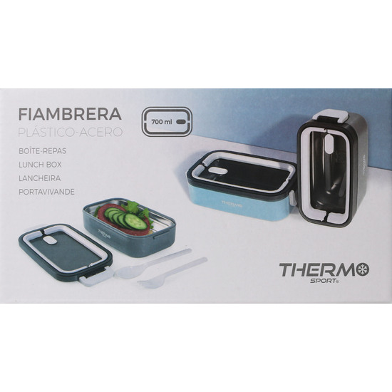 FIAMBRERA PLASTICOACERO RECT.700ML THERMO image 3