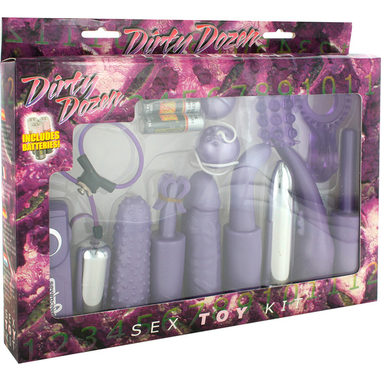 DIRTY DOZEN SEX TOY KIT PURPLE image 1