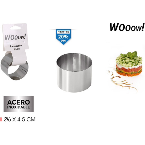 EMPLATADOR INOX RED.6X4.5CM WOOOW image 0