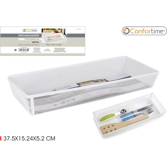 ORGANIZADOR METAL 37.5X15.24X5.2CM CONFORTIME image 0