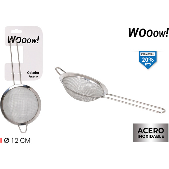 COLADOR ACERO INOXIDABLE 12CM WOOOW image 0