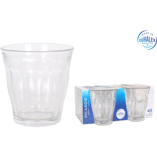 EK SET 4 VASOS TRANSPARENTE 310CC PICARDIE image 0