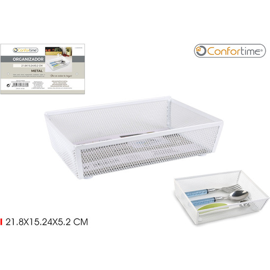 ORGANIZADOR METAL 21.8X15.24X5.2CM CONFORTIME image 0