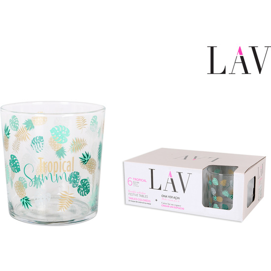 SET 6 VASOS PINT 340CC TROP.SUM image 0