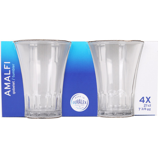 SET 4 VASOS TRANSPARENTE 21CL AMALFI image 1