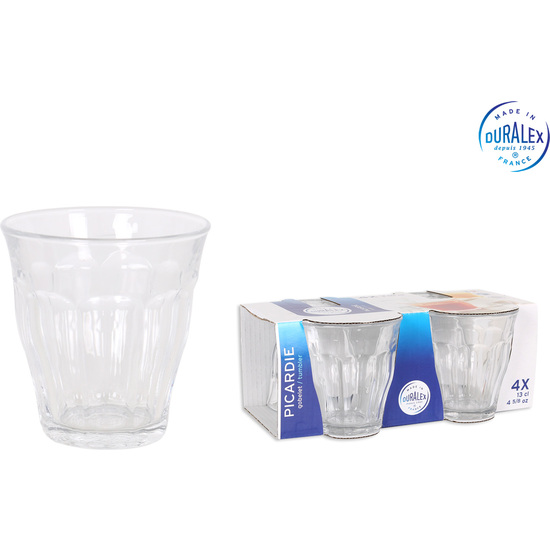 SET 4 VASOS TRANSPARENTE 130CC PICARDIE image 0