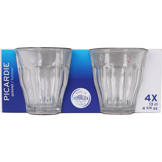 SET 4 VASOS TRANSPARENTE 130CC PICARDIE image 1