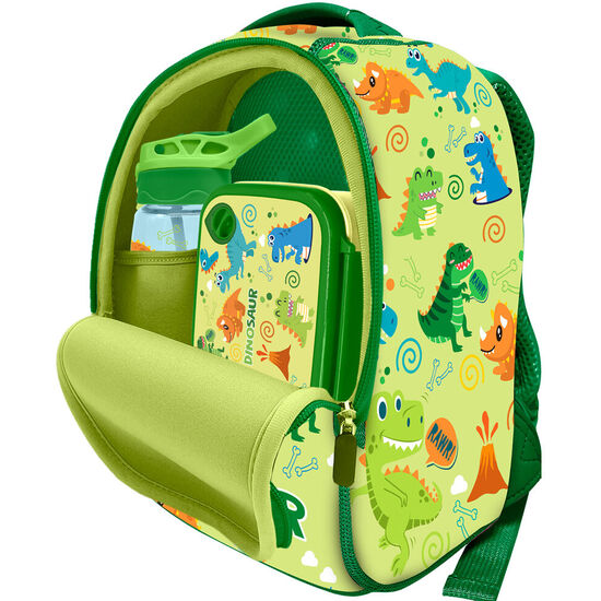 MOCHILA + MONEDERO DINOSAURIOS NEOPRENO 26CM image 0