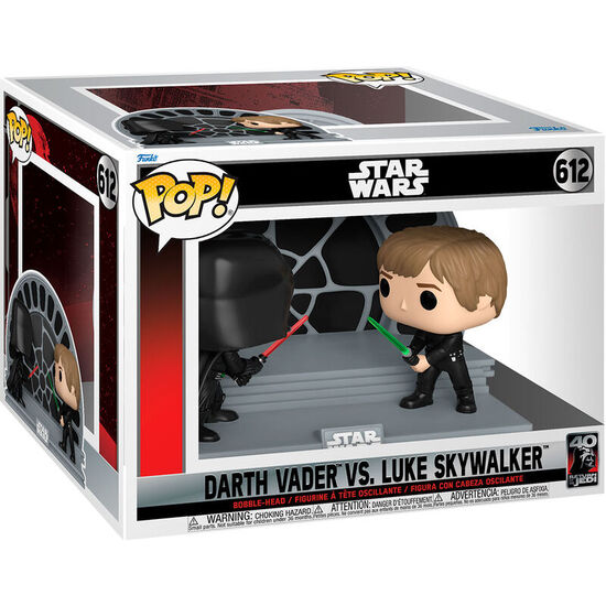 FIGURA POP STAR WARS 40TH DARTH VADER VS LUKE SKYWALKER image 0