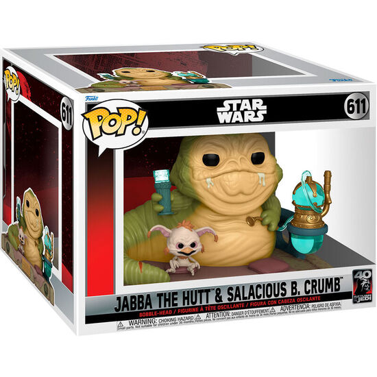 FIGURA POP STAR WARS 40TH JABBA THE HUTT & SALACIOUS B CRUMB image 0