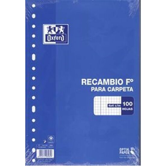 RECAMBIO FOLIO 100H CUADRICULA 4X4 OXFORD image 0
