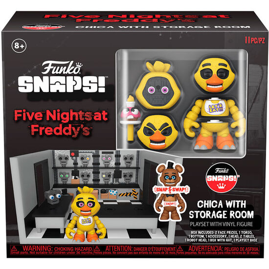 FIGURA PLAYSET SNAPS! FIVE NIGHTS AT FREDDYS CHICA WITH STORAGE ROOM image 0