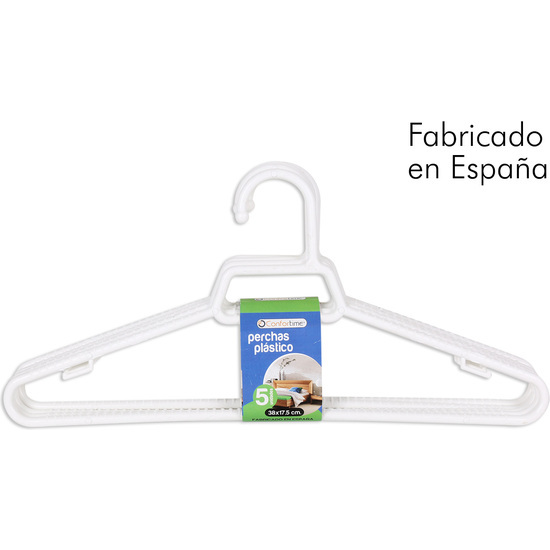 SET 5 PLASTIC CLOTHES RACK 38X17.5CM image 0