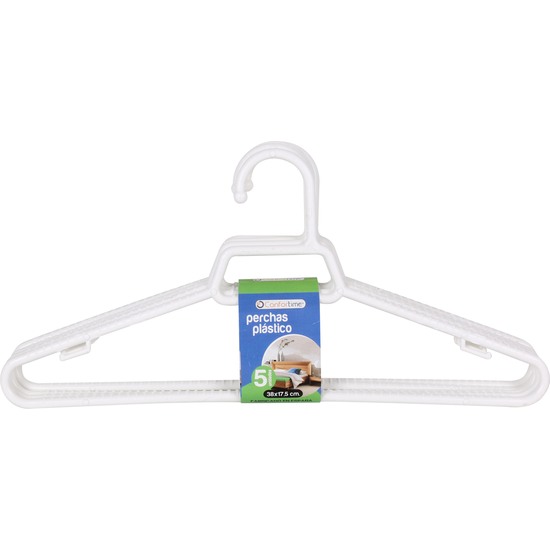 SET 5 PLASTIC CLOTHES RACK 38X17.5CM image 1