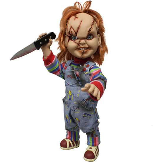 FIGURA CHUCKY EL MUÑECO DIABOLICO PARLANTE 38CM image 0