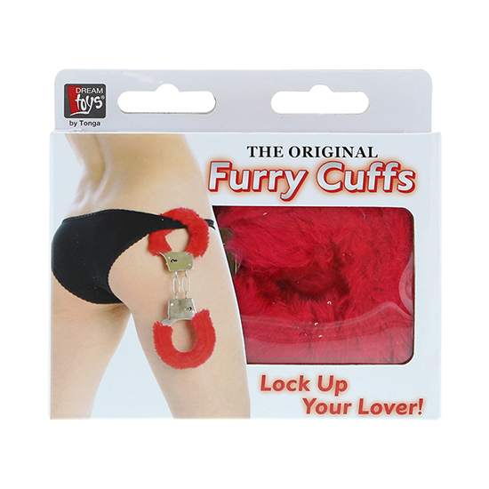DREAM TOYS HANDCUFFS WITH PLUSH RED image 1