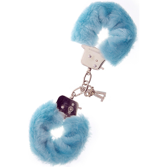 DREAM TOYS HANDCUFFS WITH PLUSH BLUE image 0