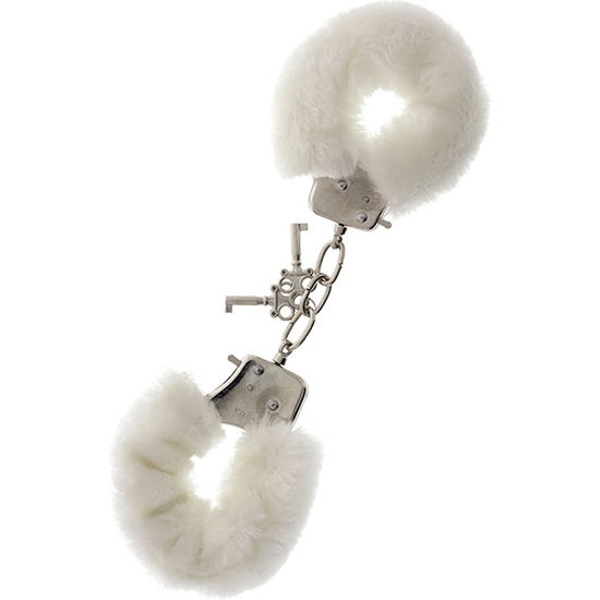 DREAM TOYS HANDCUFFS WITH PLUSH WHITE image 0