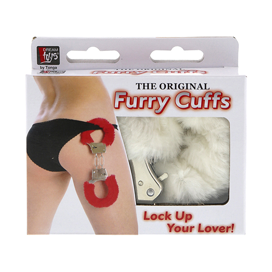 DREAM TOYS HANDCUFFS WITH PLUSH WHITE image 1