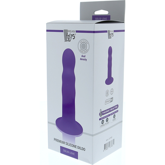 SOLID LOVE PREMIUM RIBBED DILDO PURPLE image 3