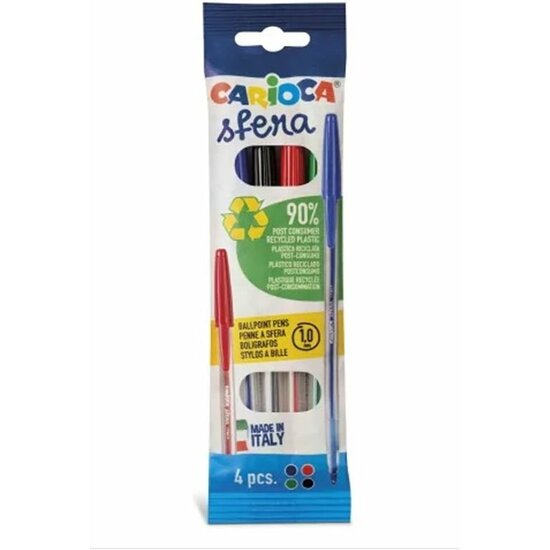BOLIGRAFO SFERA CARIOCA 4 PCS. COLORES SURTIDO image 0