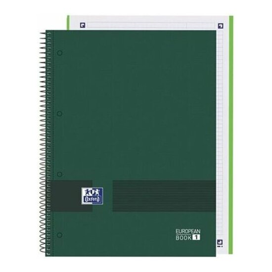 LIBRETA EUROPEANBOOK VERDE MILITAR A4 80H CUADRICULA 5X5 image 0