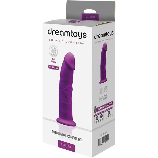 DREAM TOYS - REAL LOVE DILDO 6INCH PURPLE image 1