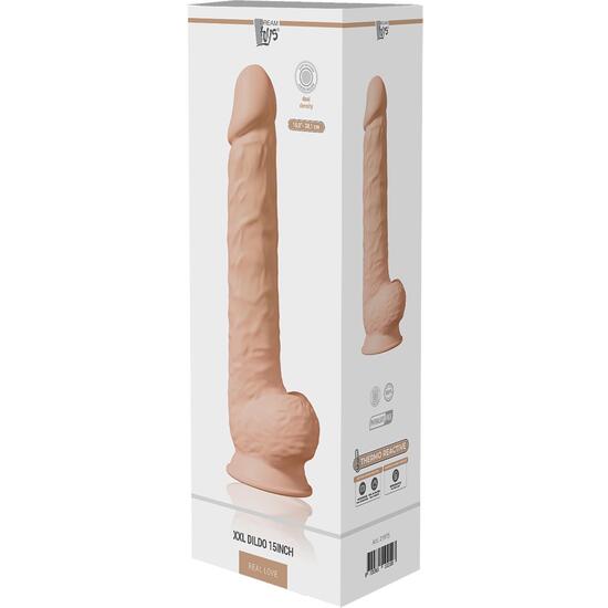 REAL LOVE DUAL DENSITY XXL DILDO 15INCH FLESH image 4