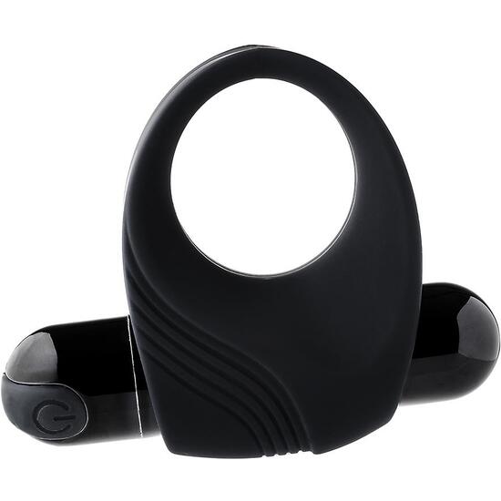 RAMROD VIBRATING COCKRING WITH BIG BULLET BLACK image 0