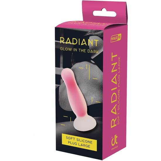 RADIANT SOFT SILICONE GLOW IN THE DARK PLUG LARGE PINK image 4