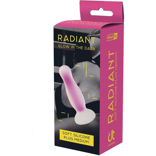 RADIANT SOFT SILICONE GLOW IN THE DARK PLUG MEDIUM PURPLE image 4