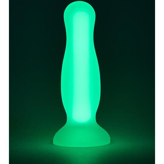 RADIANT SOFT SILICONE GLOW IN THE DARK PLUG SMALL GREEN image 0