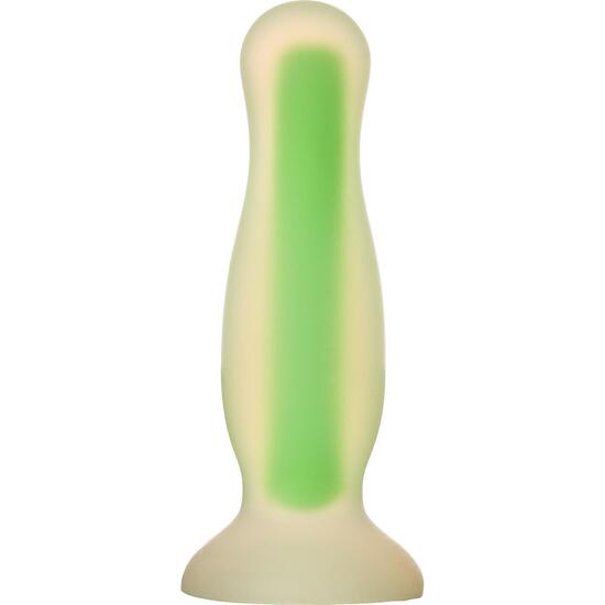 RADIANT SOFT SILICONE GLOW IN THE DARK PLUG SMALL GREEN image 1