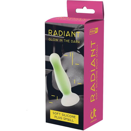 RADIANT SOFT SILICONE GLOW IN THE DARK PLUG SMALL GREEN image 4