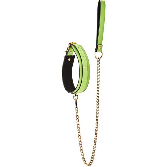RADIANT COLLAR AND LEASH GLOW IN THE DARK GREEN image 0