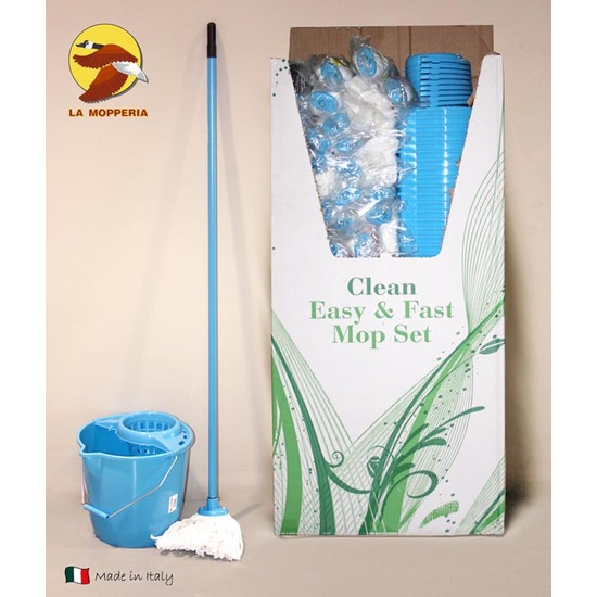 BUCKET 12L+WRINGER+HANDLE+MOP image 0