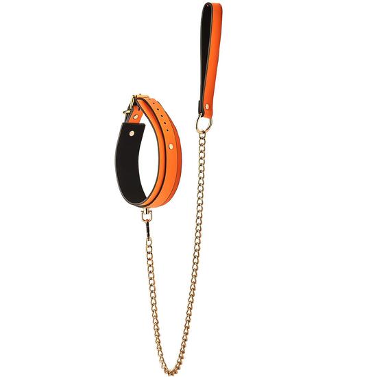 RADIANT COLLAR AND LEASH GLOW IN THE DARK ORANGE image 0