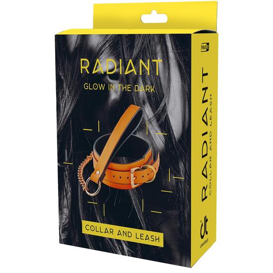 RADIANT COLLAR AND LEASH GLOW IN THE DARK ORANGE image 4