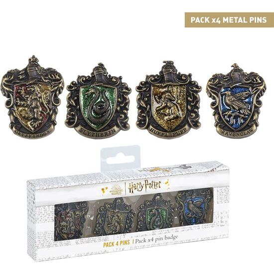 PIN PACK x4 HARRY POTTER GOLD image 0