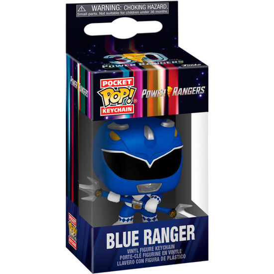 LLAVERO POCKET POP POWER RANGERS 30TH ANNIVERSARY BLUE RANGER image 1