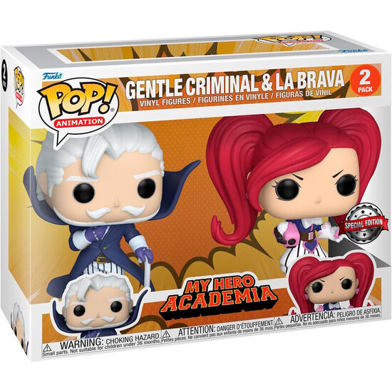 BLISTER 2 FIGURAS POP MY HERO ACADEMIA GENTLE CRIMINAL & LA BRAVA EXCLUSIVE image 0