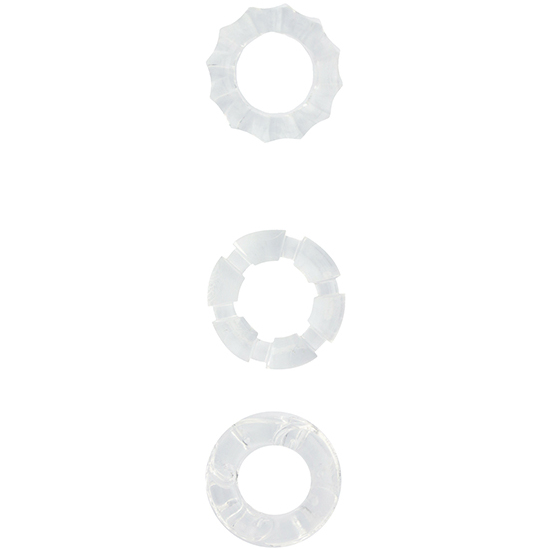 MENZSTUFF STRETCHY COCK RINGS CLEAR image 0