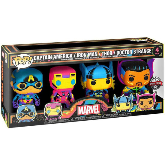 BLISTER 4 FIGURAS POP MARVEL EXCLUSIVE image 0