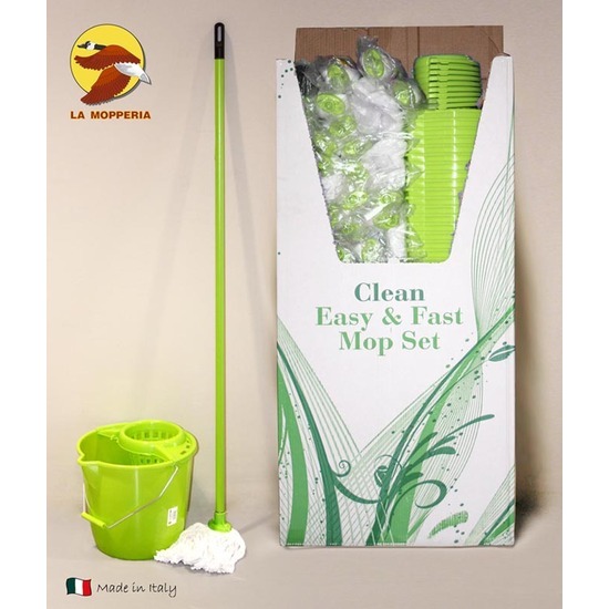 BUCKET 12L+WRINGER+HANDLE+MOP image 0