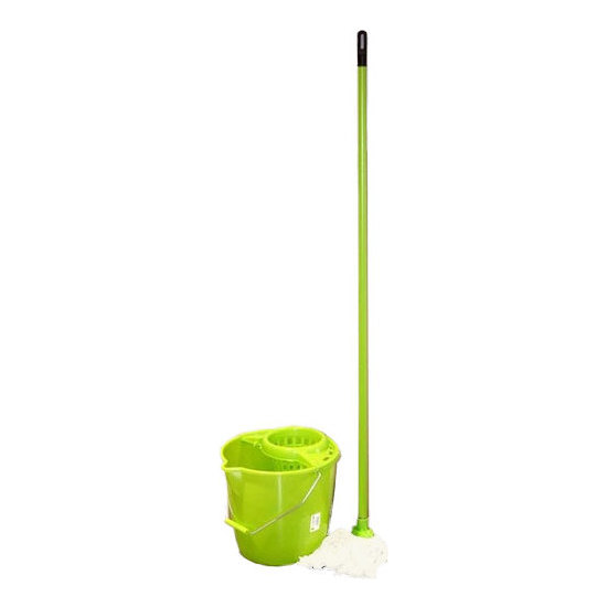 BUCKET 12L+WRINGER+HANDLE+MOP image 1