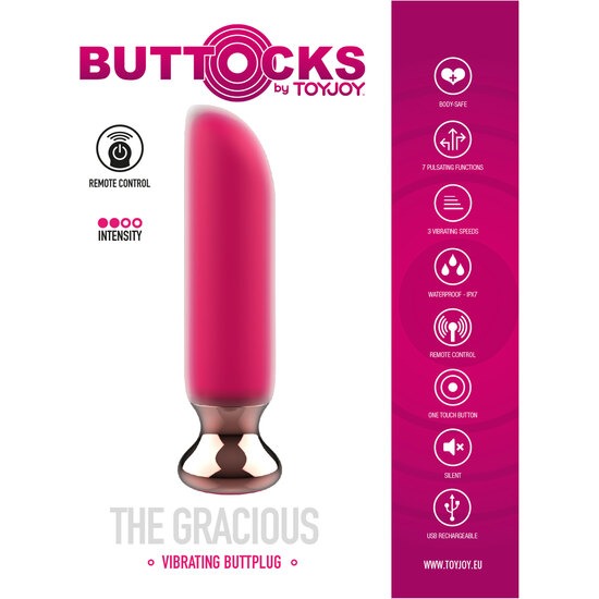 TOYJOY - THE GRACIOUS BUTTPLUG - PINK image 4